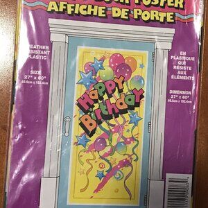 Happy Birthday Door Poster